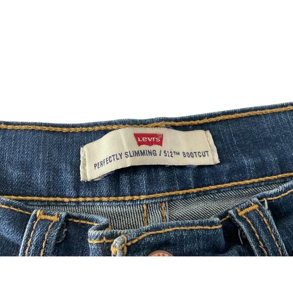 Levi's Women's Jeans 8 Blue 512 Bootcut Denim Perfectly Slimming High Rise - Picture 6 of 10